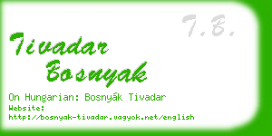 tivadar bosnyak business card